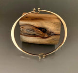 Bronze Oval Hinged Bracelet