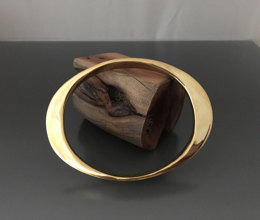Bronze Large Gauge Oval Shape Bracelet
