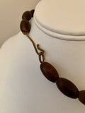 Vintage Abalone Bronze Necklace