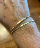 Bronze Bracelet with Two Interlocking Shapes