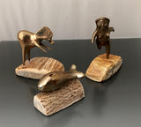 Set of three vintage bronze sculptures - JACK BOYD ART STUDIO and RON BOYD DESIGNS