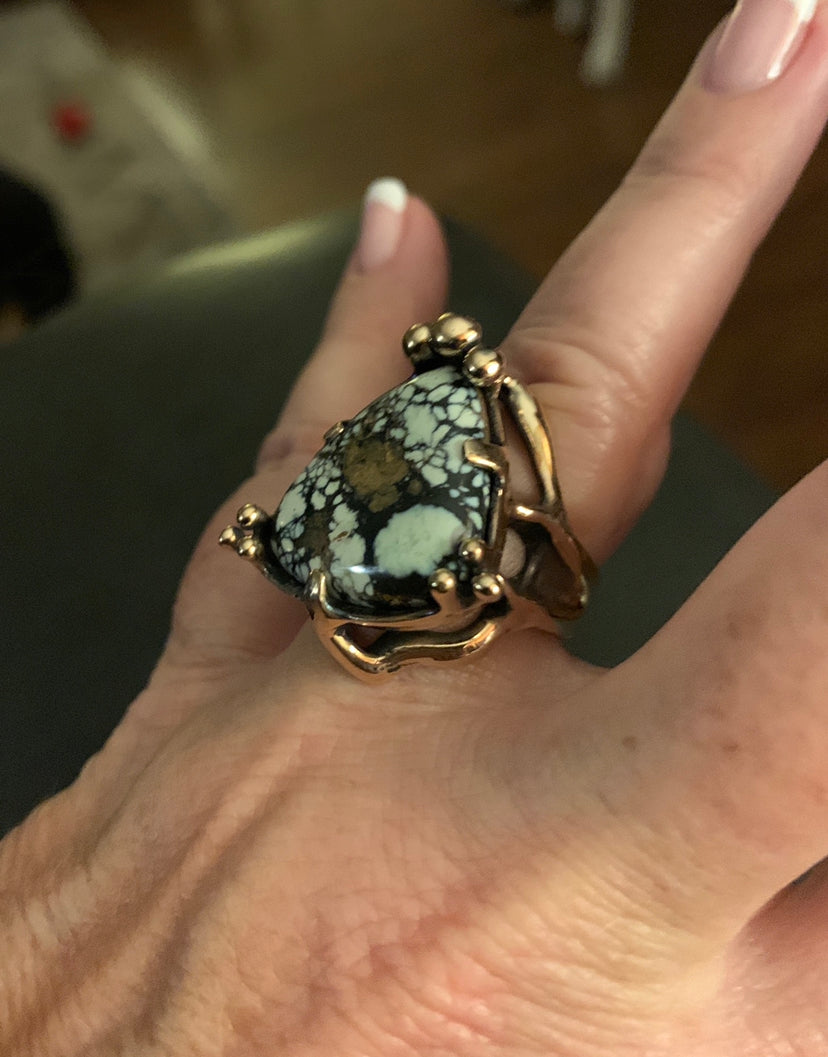 Ring Bronze Seven Dwarf Turquoise