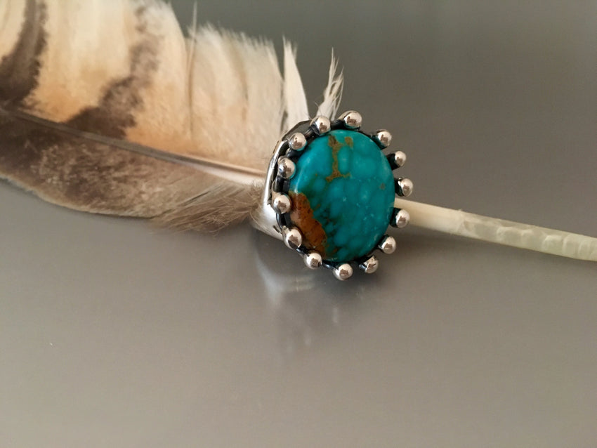 Sterling Silver Ring with Turquoise Mountain Turquoise