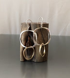 Sterling Silver square and bronze loop - JACK BOYD ART STUDIO and RON BOYD DESIGNS