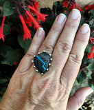 Ring Sterling Silver with Blue Moon Turquoise - JACK BOYD ART STUDIO and RON BOYD DESIGNS