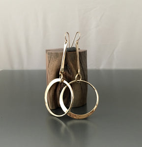 Bronze dangle earrings with medium loop - JACK BOYD ART STUDIO and RON BOYD DESIGNS