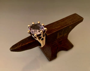 Ring Bronze with Rose de France Amethyst