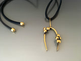 Bronze Necklace Wish Bone Pendant
