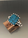 Cuff Bracelet Sterling Silver with Kingman Turquoise
