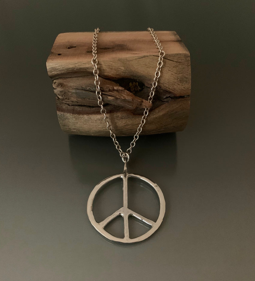 Necklace Sterling Silver Peace Pendant