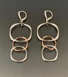 Earrings Sterling Silver and Rose Gold
