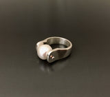 Sterling Silver Ring with Pearl