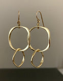 Earrings Bronze double loops