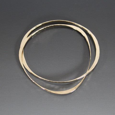 Bronze Bracelet with Two Interlocking Shapes - JACK BOYD ART STUDIO and RON BOYD DESIGNS