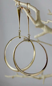 Bronze Dangle Earrings with Large Loop - JACK BOYD ART STUDIO and RON BOYD DESIGNS