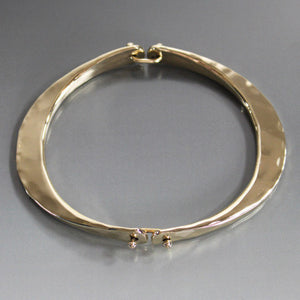 Bronze Large Gauge Oval Shape Hinged Bracelet - JACK BOYD ART STUDIO and RON BOYD DESIGNS