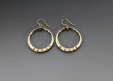 Bronze Loop Earrings with Peg Accent - JACK BOYD ART STUDIO and RON BOYD DESIGNS