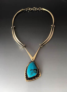 Hand Forged Bronze Double Bar Necklace - JACK BOYD ART STUDIO and RON BOYD DESIGNS