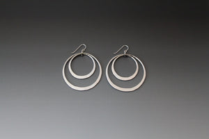 Sterling Silver Double Loop Earrings - JACK BOYD ART STUDIO and RON BOYD DESIGNS