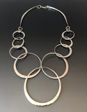 Sterling Silver Necklace with Interlocking Loops - JACK BOYD ART STUDIO and RON BOYD DESIGNS
